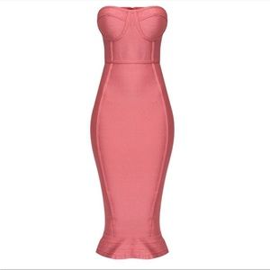 Pretty Little Thing midi mauve dress